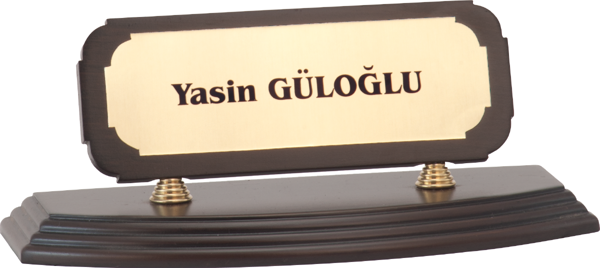 ODAK KUPA - Ahşap ve Cam Masa İsimlikleri - YZ-006 A - 10 cm - Image 1