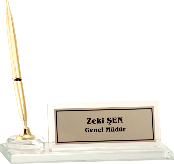 ODAK KUPA - Ahşap ve Cam Masa İsimlikleri - YZ-022 A - 10 cm - Image 1