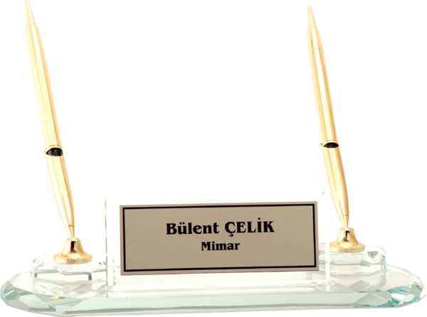 ODAK KUPA - Ahşap ve Cam Masa İsimlikleri - YZ-024 A - 10 cm - Image 1