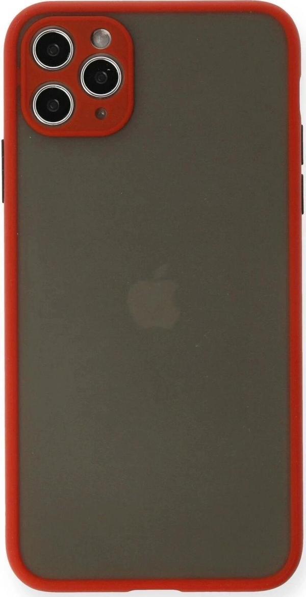 iPhone 11 Pro Max Kılıf Montreal Silikon Kapak - Kırmızı - Image 1