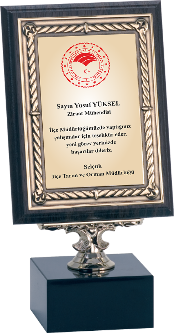ODAK KUPA - Ahşap Plaketler - PL-082-M B - 15x20 cm - Image 1