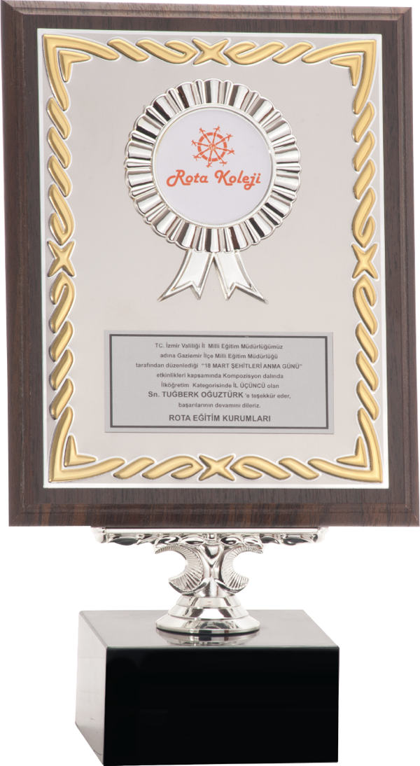 ODAK KUPA - Ahşap Plaketler - PL-022 A - 18x24 cm - Image 1