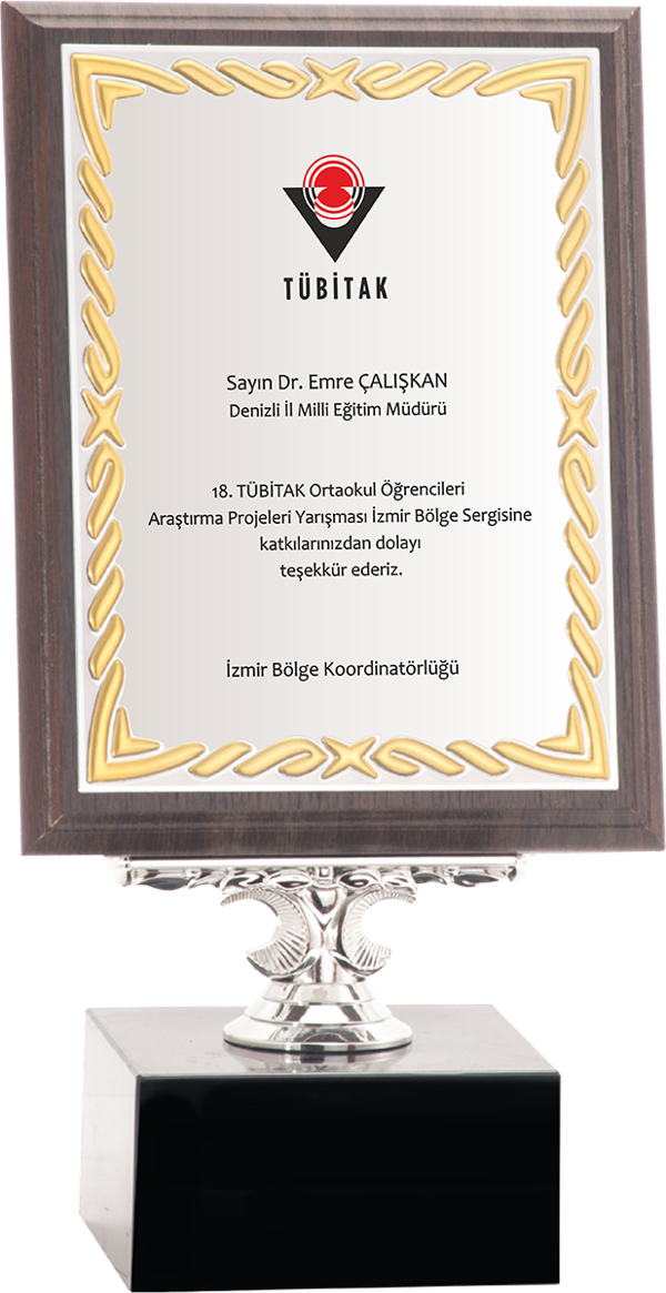 ODAK KUPA - Ahşap Plaketler - PL-022-M B - 15x20 cm - Image 1