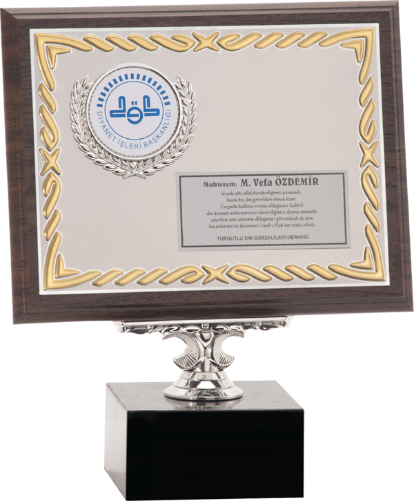 ODAK KUPA - Ahşap Plaketler - PL-024 A - 18x24 cm - Image 1