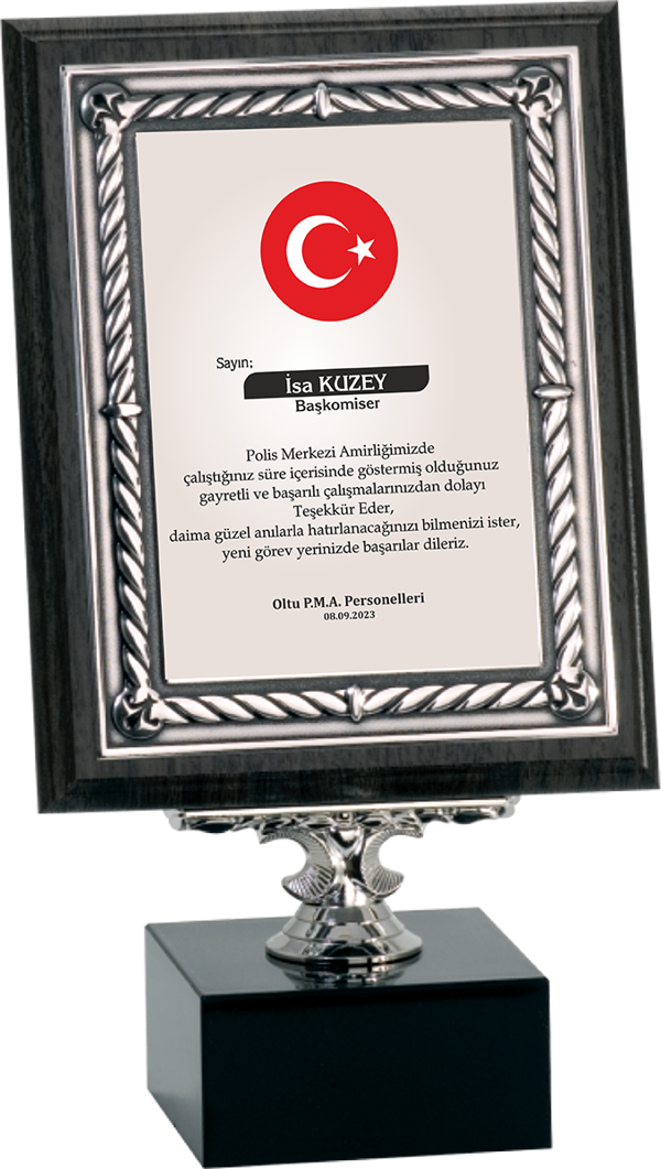 ODAK KUPA - Ahşap Plaketler - PL-086-M A - 18x24 cm - Image 1