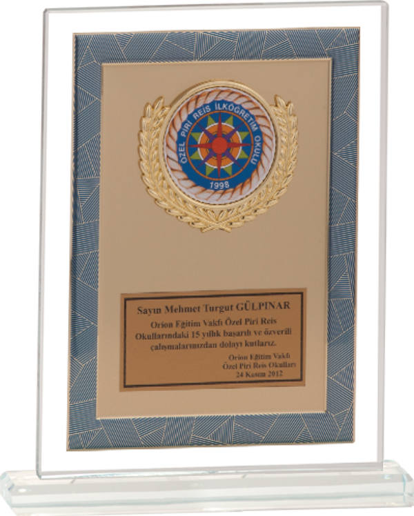 ODAK KUPA - Cam Plaketler - CM-035 A - 18x21 cm - Image 1