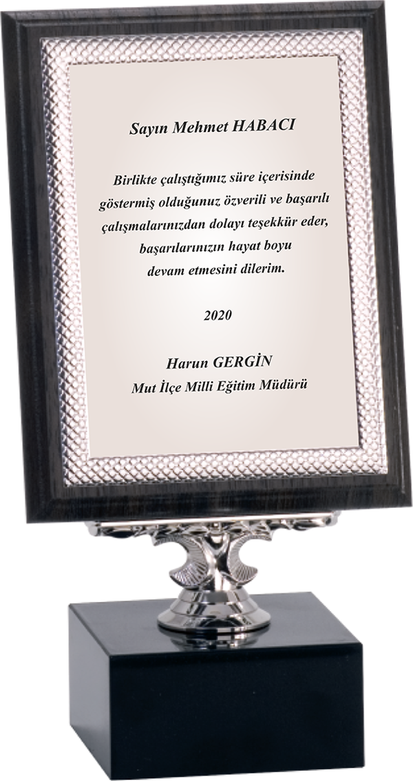 ODAK KUPA - Ahşap Plaketler - PL-090-M B - 15x20 cm - Image 1
