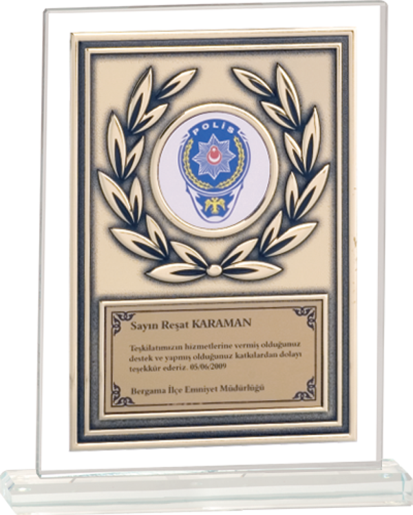 ODAK KUPA - Cam Plaketler - CM-037 B - 18x21 cm - Image 1