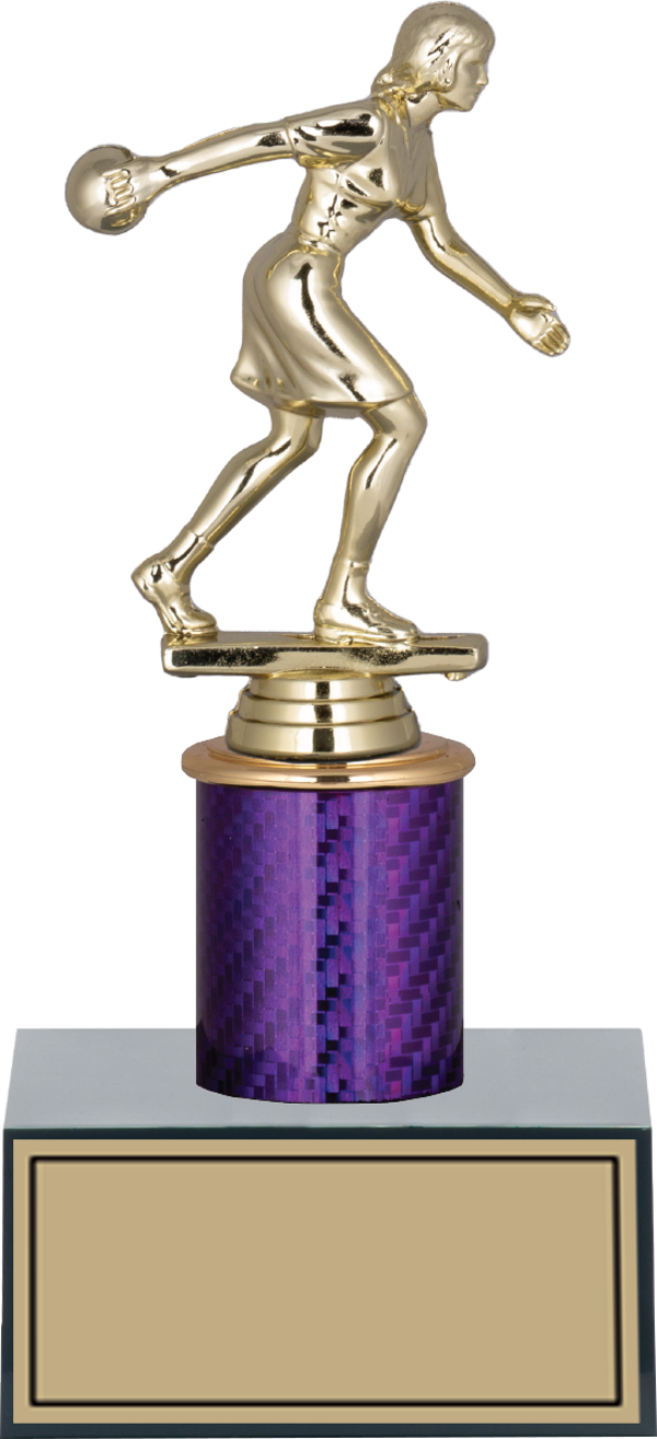 ODAK KUPA - Figürlü Kupalar - Bowling Kadın Figürlü Kupalar FG-002 B - 22 cm - Image 1