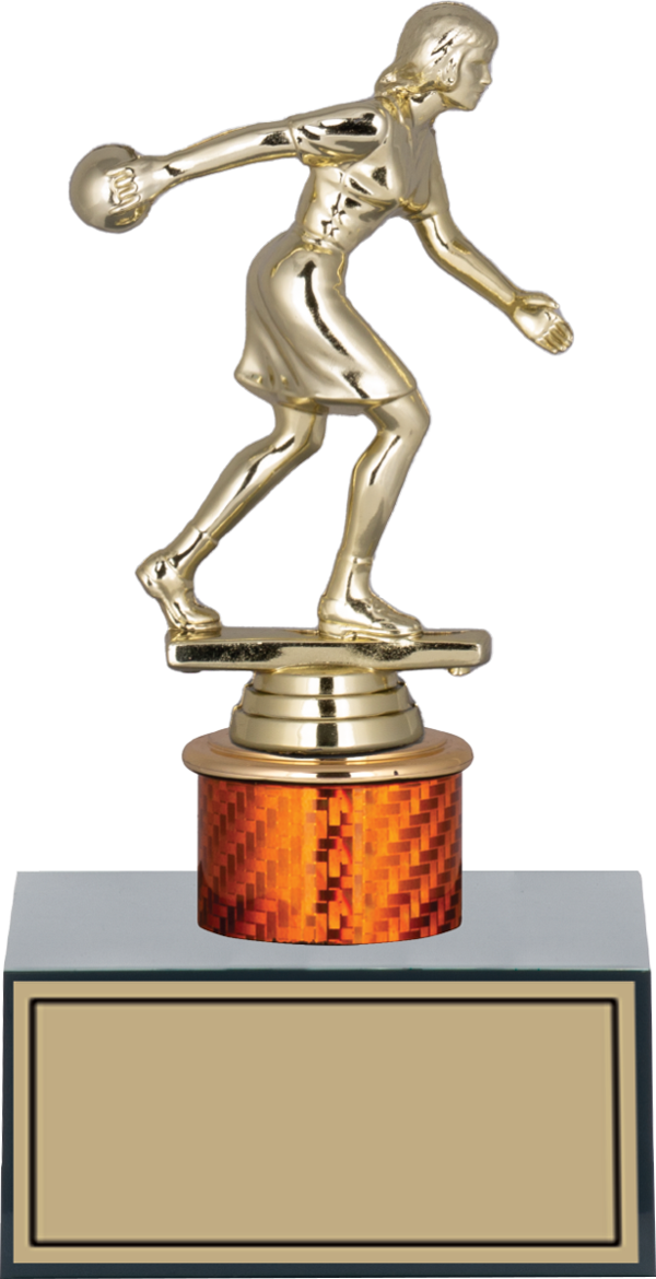 ODAK KUPA - Figürlü Kupalar - Bowling Kadın Figürlü Kupalar FG-003 C - 19 cm - Image 1