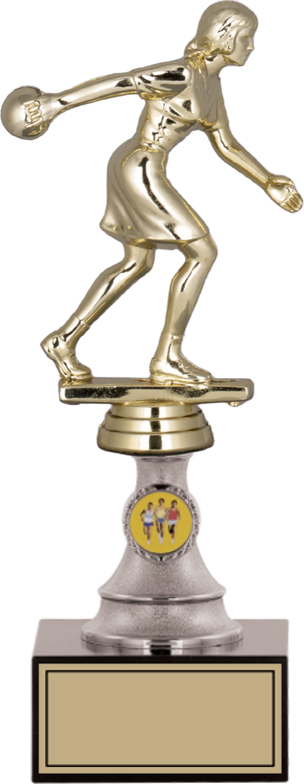 ODAK KUPA - Figürlü Kupalar - Bowling Kadın Figürlü Kupalar FG-010 C - 25 cm - Image 1