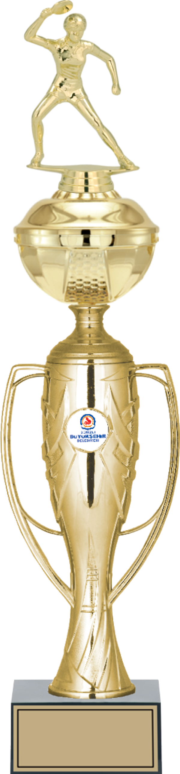 ODAK KUPA - Figürlü Kupalar - Masa Tenisi Kadın Figürlü Kupalar FG-071 B - 49 cm - Image 1