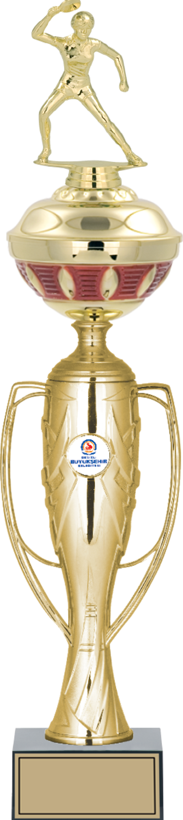 ODAK KUPA - Figürlü Kupalar - Masa Tenisi Kadın Figürlü Kupalar FG-073 A - 53 cm - Image 1