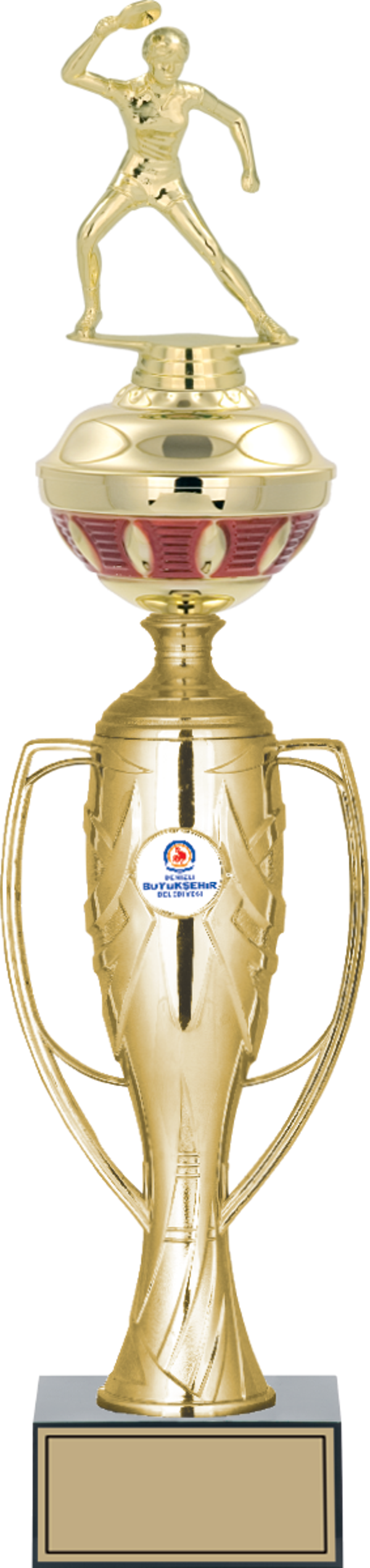 ODAK KUPA - Figürlü Kupalar - Masa Tenisi Kadın Figürlü Kupalar FG-073 B - 49 cm - Image 1