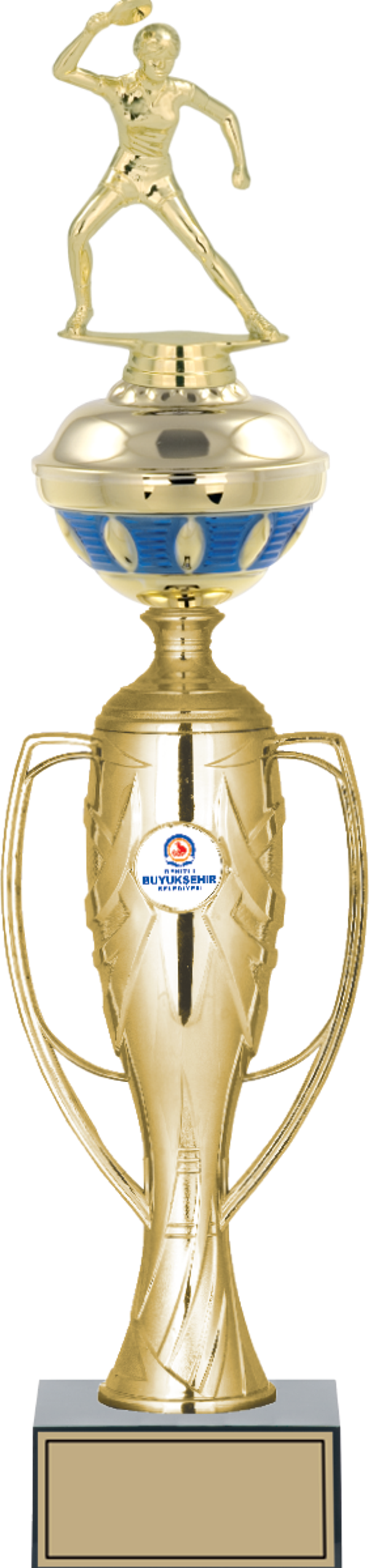 ODAK KUPA - Figürlü Kupalar - Masa Tenisi Kadın Figürlü Kupalar FG-074 B - 49 cm - Image 1