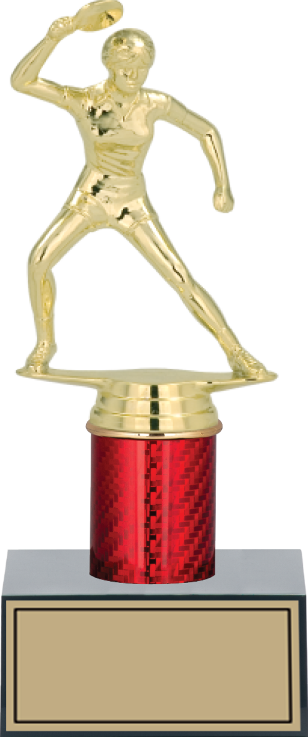 ODAK KUPA - Figürlü Kupalar - Masa Tenisi Kadın Figürlü Kupalar FG-004 C - 22 cm - Image 1