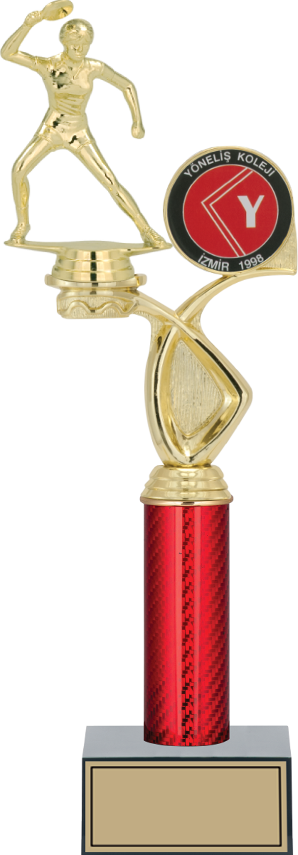 ODAK KUPA - Figürlü Kupalar - Masa Tenisi Kadın Figürlü Kupalar FG-016 A - 39 cm - Image 1