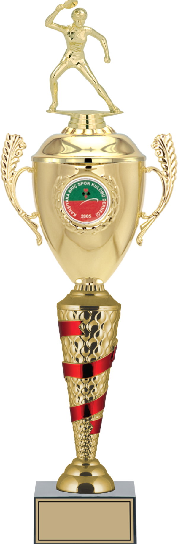 ODAK KUPA - Figürlü Kupalar - Masa Tenisi Kadın Figürlü Kupalar FG-082 B - 58 cm - Image 1