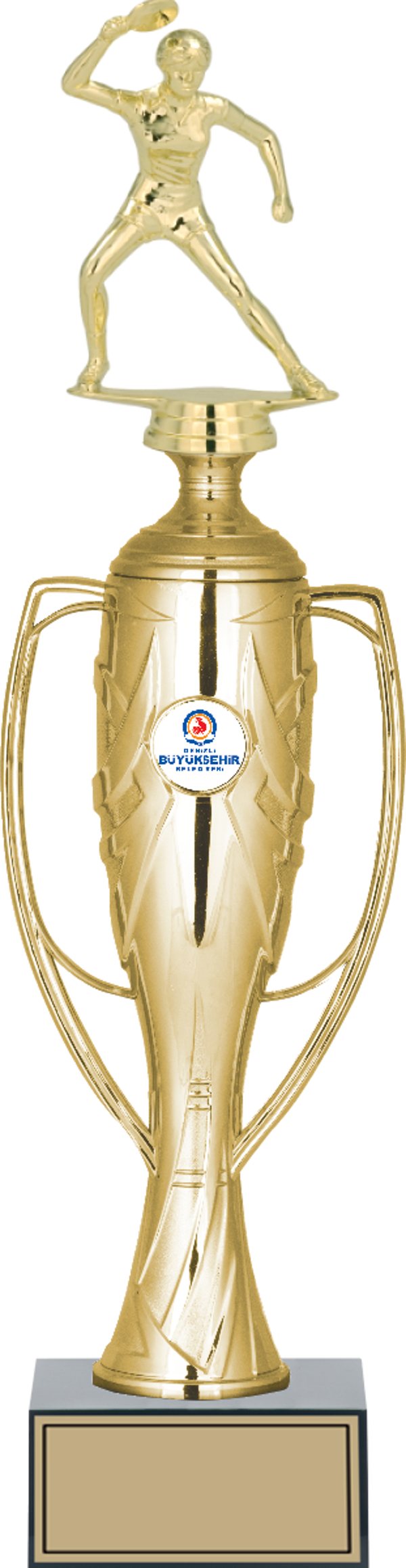 ODAK KUPA - Figürlü Kupalar - Masa Tenisi Kadın Figürlü Kupalar FG-026 A - 43 cm - Image 1