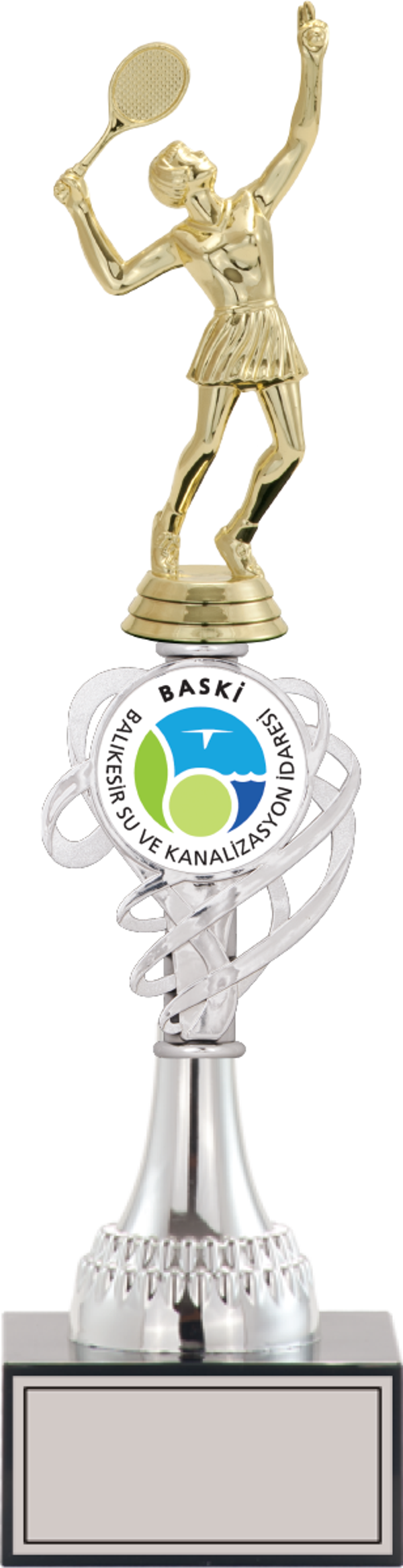 ODAK KUPA - Figürlü Kupalar - Tenis Kadın Figürlü Kupalar FG-034 B - 37 cm - Image 1