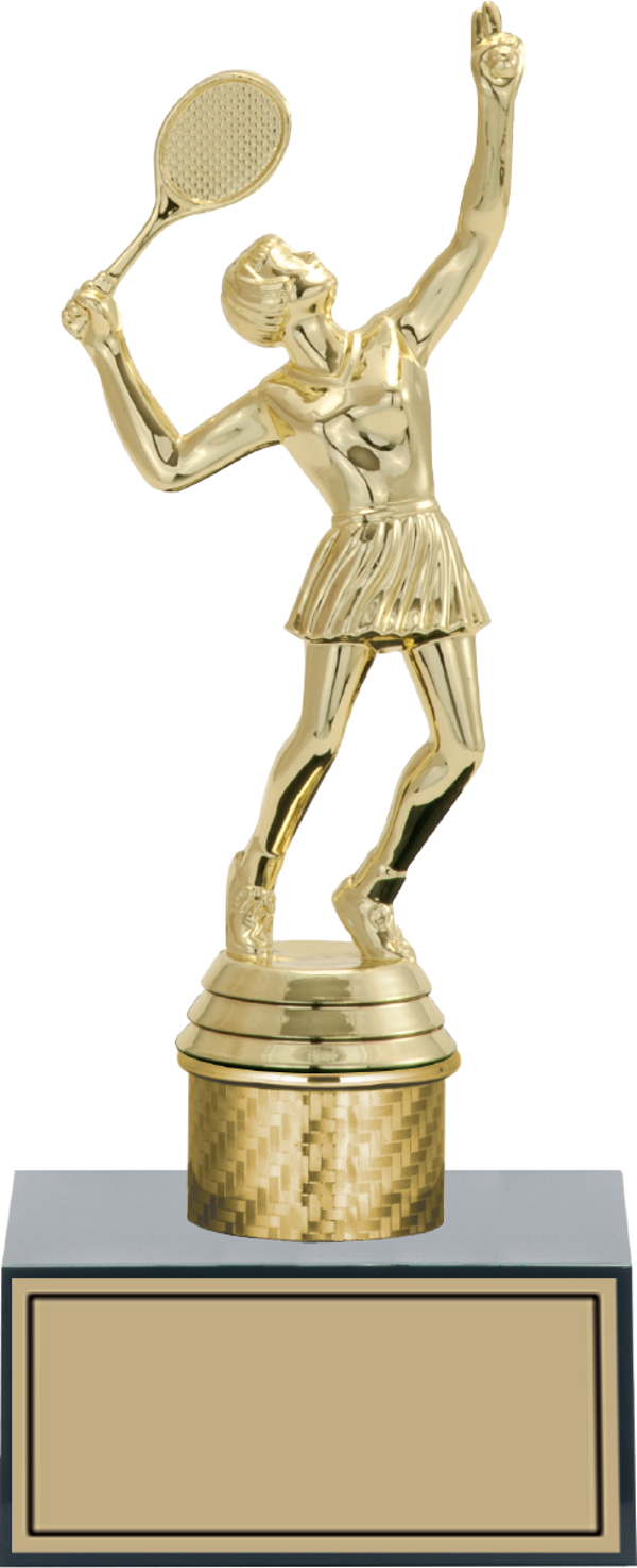ODAK KUPA - Figürlü Kupalar - Tenis Kadın Figürlü Kupalar FG-001 B - 22 cm - Image 1