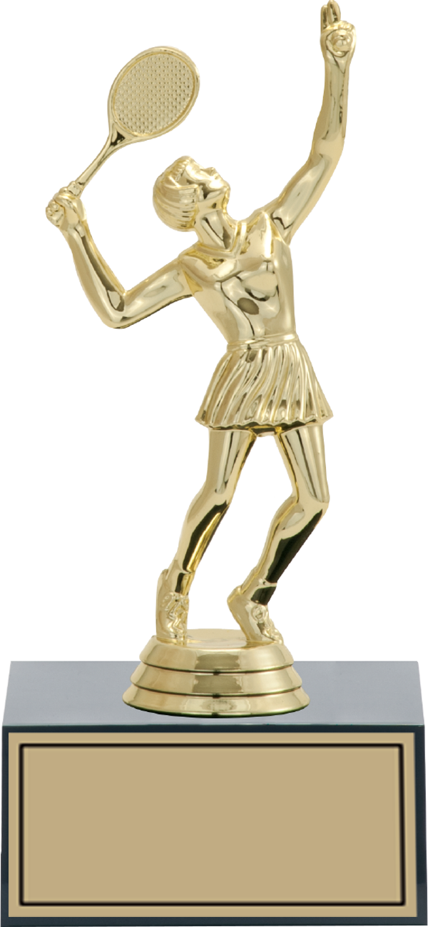ODAK KUPA - Figürlü Kupalar - Tenis Kadın Figürlü Kupalar FG-001 C - 19 cm - Image 1