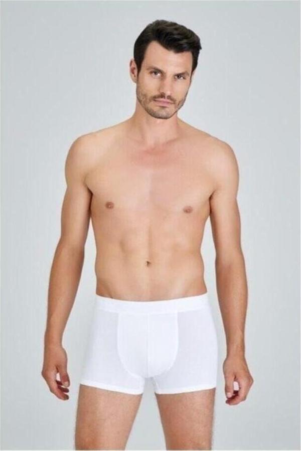 Kom Colin Pamuklu 2 Li Erkek Boxer Beyaz - Image 1