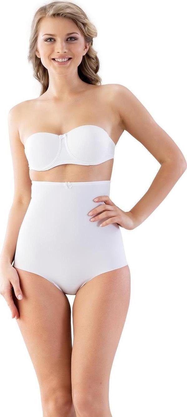 Emay Beyaz Mı 2813 Yüksek Bel Slip Lazer Korse - Image 1