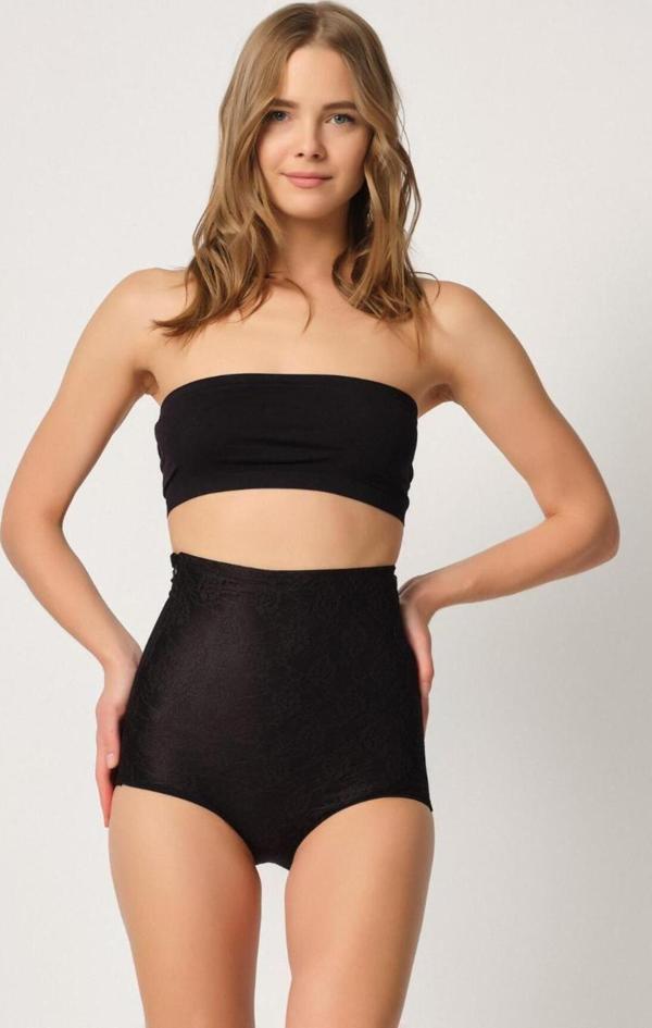 Emay Siyah Mı 2842 Lazer Dantelli Slip Korse - Image 1