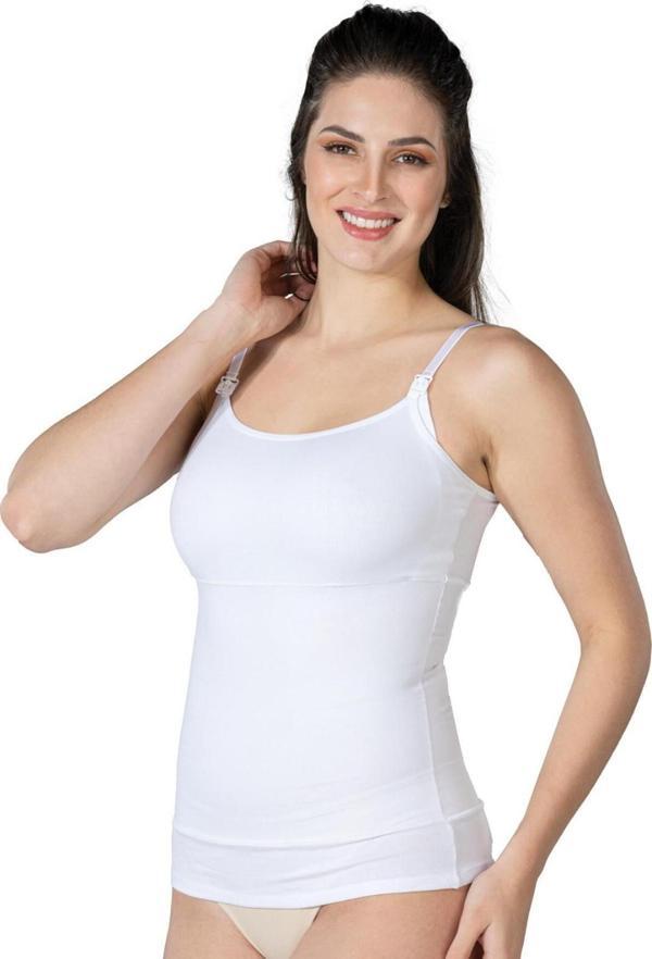 Emay Beyaz Mı 1402 Modal Cotton Emzirme Atlet Korse - Image 1
