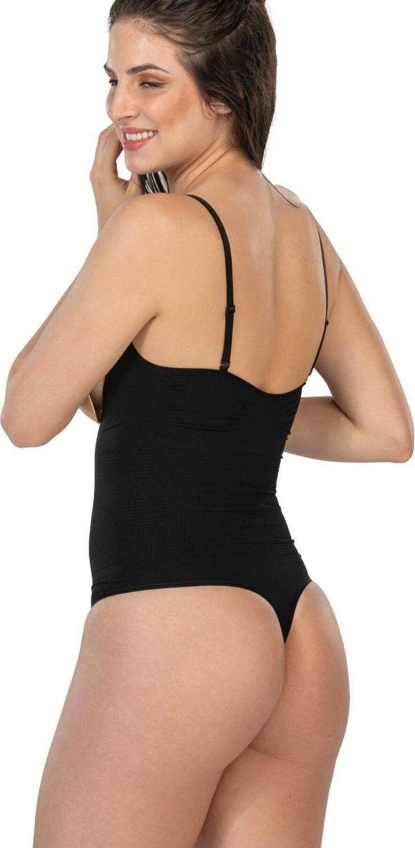 Emay Siyah Mı 2076 Göğüsü Açık String Body Korse - Image 1