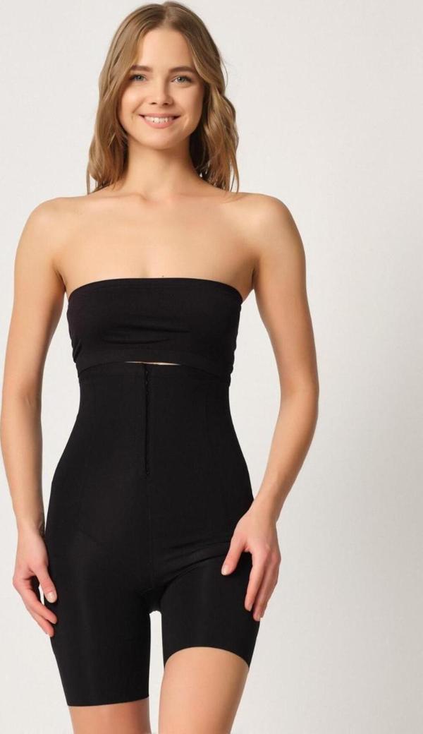 Emay Siyah Mı 2832 Yüksek Bel Balen Destekli Agraflı Lazer Korse - Image 1