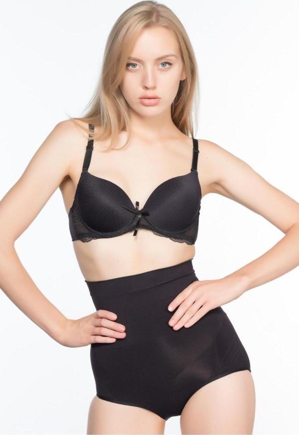 Emay Siyah Mı 7024 Yüksek Bel Slip Korse - Image 1