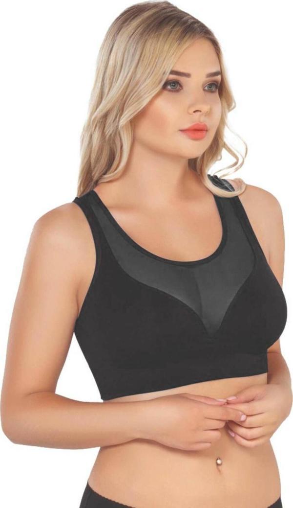 Emay Siyah Mı 4028 Seamless Tül Toparlayıcı Büstiyer - Image 1