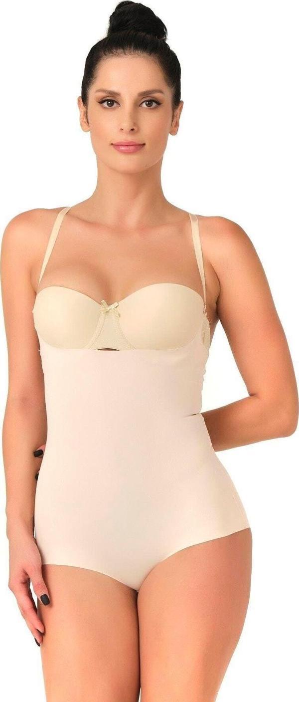 Emay Ten Mı 2723 Lazer Kesim Göğsü Açık Slip Korse - Image 1