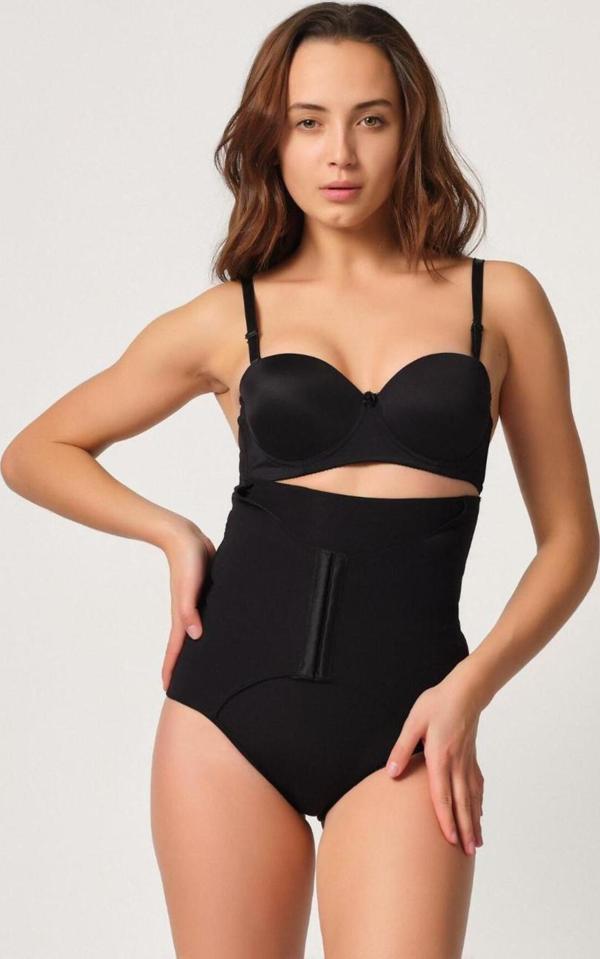 Emay Siyah Mı 2932 Double Karın Agraf Destekli Slip Lazer Korse - Image 1