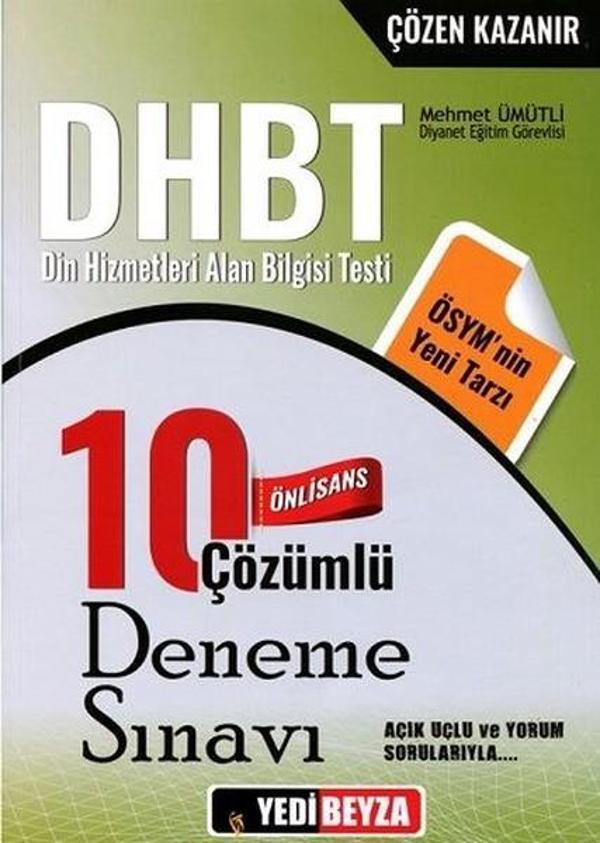 DHBT Önlisans Çözümlü 10 Deneme Sınavı - Yedi Beyza - Image 1
