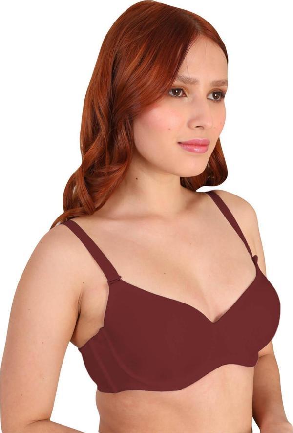 Emay Bordo Mı 190D Pedli Balenli Sütyen - Image 1