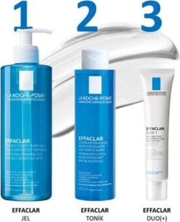 La Roche Posay Akne Bakım Seti | Effaclar Jel 400ml Effaclar Tonik 200ml Effaclar Duo ( ) 40ml - Image 1