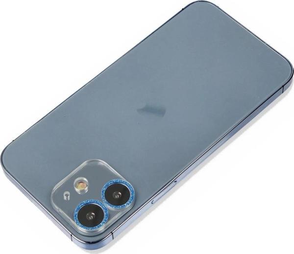 iPhone 12 Shine Kamera Lens Koruma Cam - Mavi - Image 1
