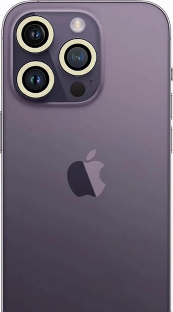 iPhone 12 Pro Max Neon Fosforlu Kamera Lens - Beyaz - Image 1