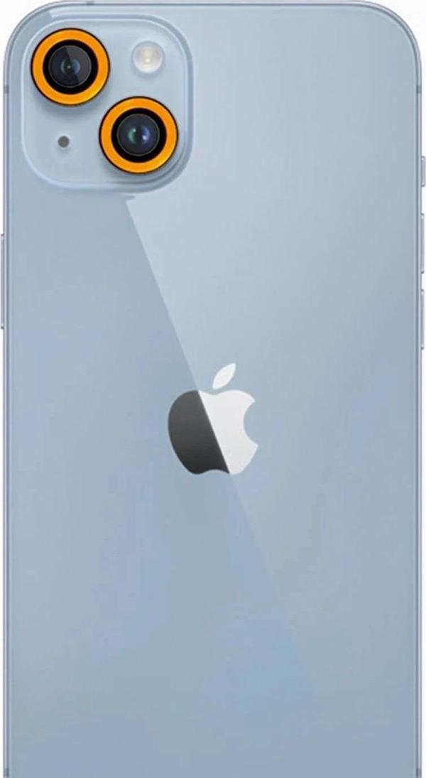 iPhone 13 Neon Fosforlu Kamera Lens - Sarı - Image 1