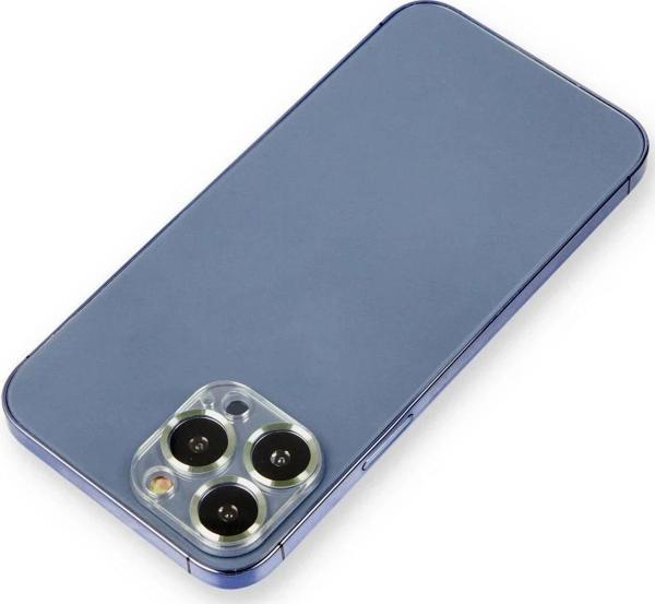 iPhone 14 Pro Max Metal Kamera Lens Koruma Cam - Açık Yeşil - Image 1