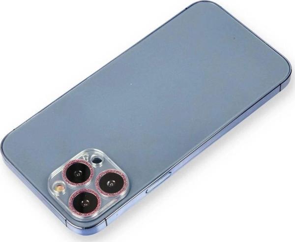 iPhone 12 Pro Max Shine Kamera Lens Koruma Cam - Pembe - Image 1