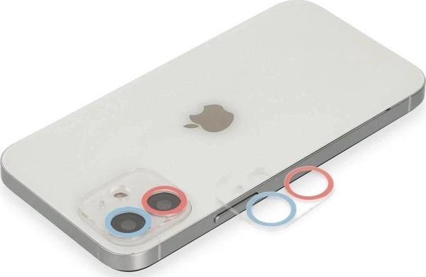 iPhone 11 Renkli Kamera Lens Koruma Cam - Pembe-Mavi - Image 1