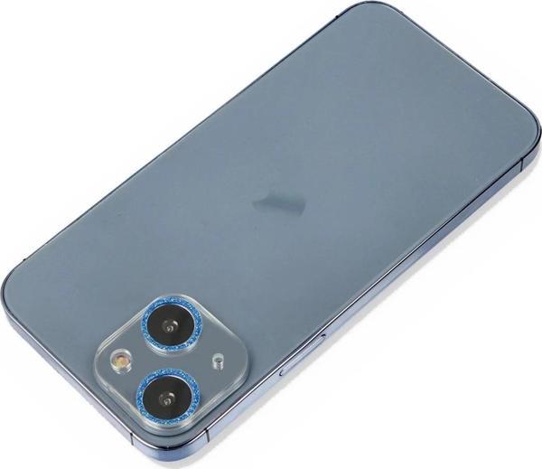 iPhone 13 Shine Kamera Lens Koruma Cam - Mavi - Image 1