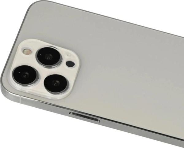 iPhone 12 Pro Max Rainbow Kamera Lens Koruma Cam - Beyaz - Image 1