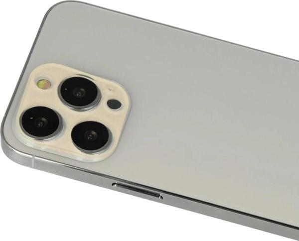 iPhone 13 Pro Max Rainbow Kamera Lens Koruma Cam - Gold - Image 1