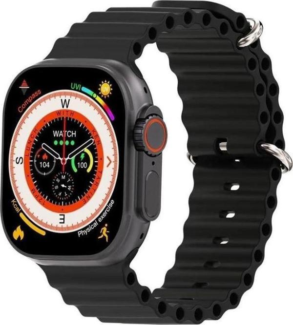 ScHitec Watch HK9 Ultra 2 Max Amoled Ekran Android İos HarmonyOs Uyumlu Akıllı Saat Siyah - Image 1