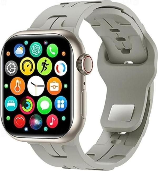 ScHitec Watch HK9 Mini Amoled Ekran Android İos HarmonyOs Uyumlu Akıllı Saat Gümüş - Image 1